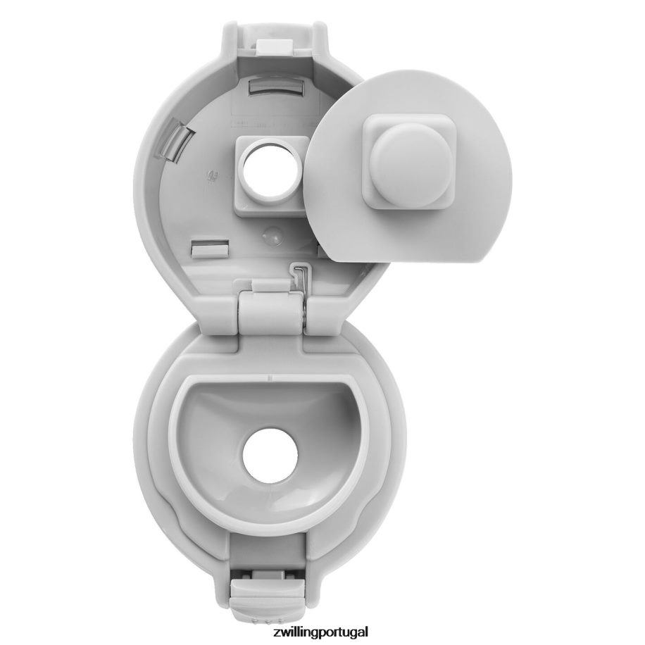 Zwilling cozinha 442PVP534 garrafa para beber dinos dinos, 350 ml, aço inoxidável, branco-cinza