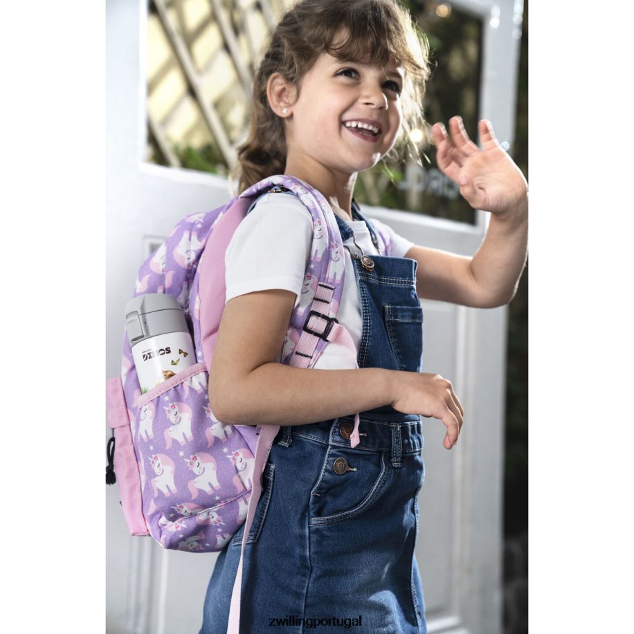 Zwilling cozinha 442PVP534 garrafa para beber dinos dinos, 350 ml, aço inoxidável, branco-cinza