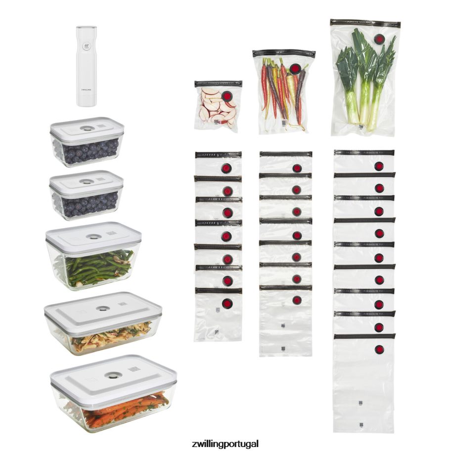 Zwilling cozinha 442PVP449 conjunto inicial de vácuo de vidro fresco e salvo, 32 peças