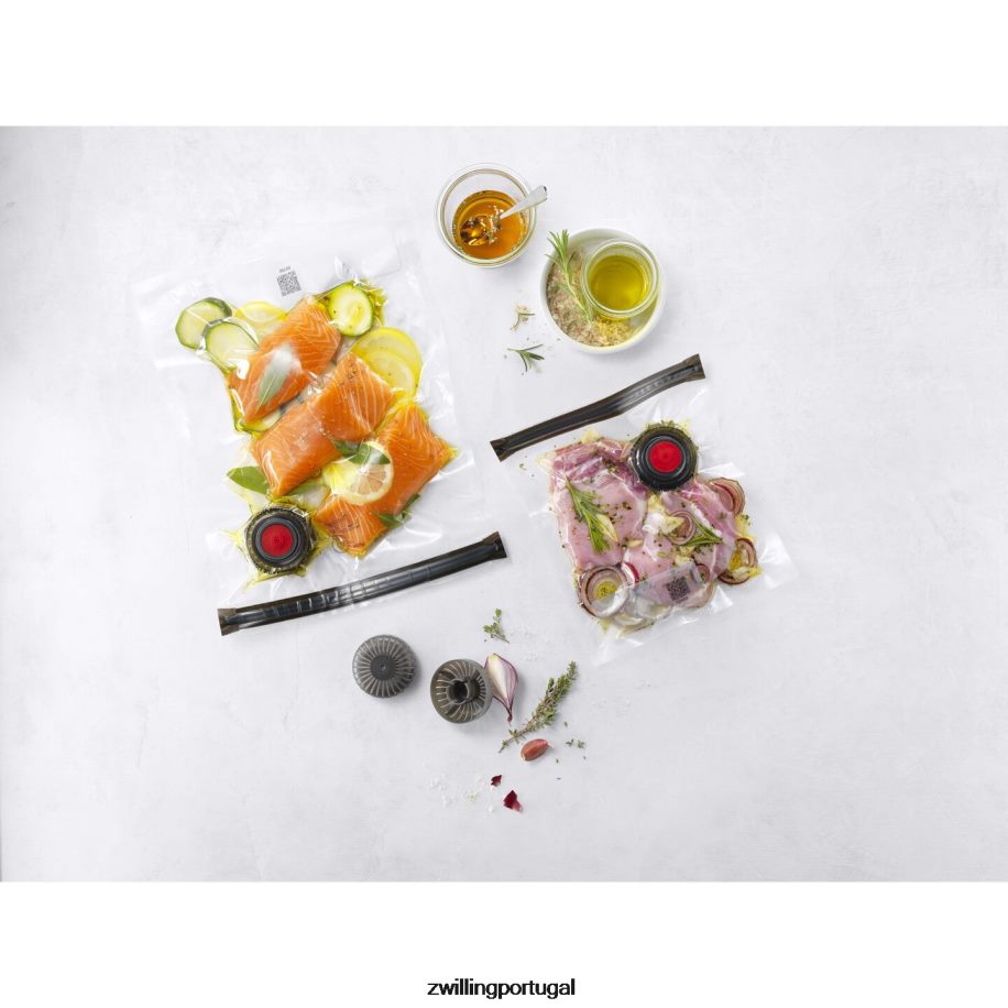 Zwilling cozinha 442PVP453 Conjunto de acessórios para vácuo Fresh & Save, barreira contra líquidos, 6 peças
