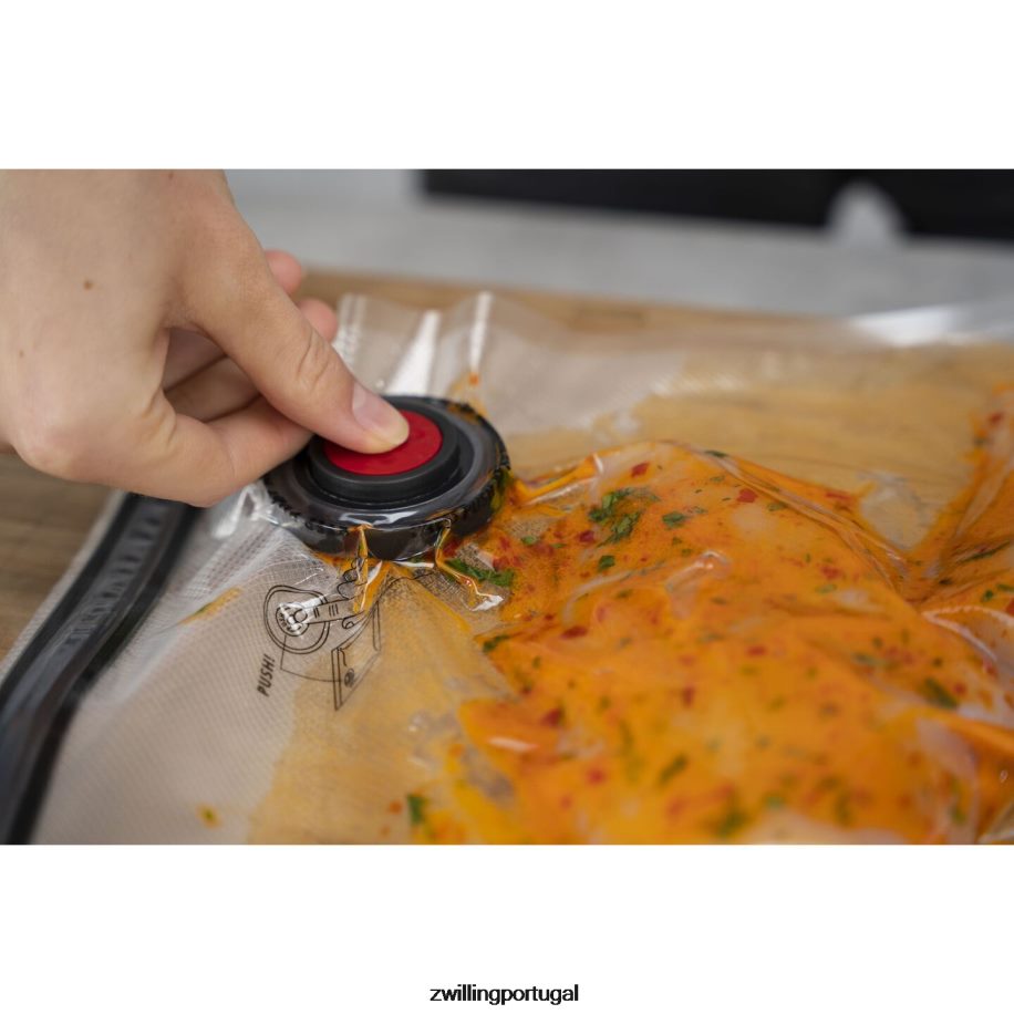 Zwilling cozinha 442PVP453 Conjunto de acessórios para vácuo Fresh & Save, barreira contra líquidos, 6 peças