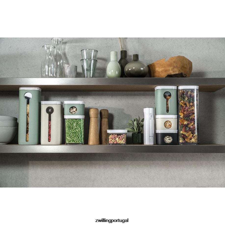 Zwilling cozinha 442PVP454 conjunto de recipientes para cubos frescos e salvos, s / 6 peças, branco transparente