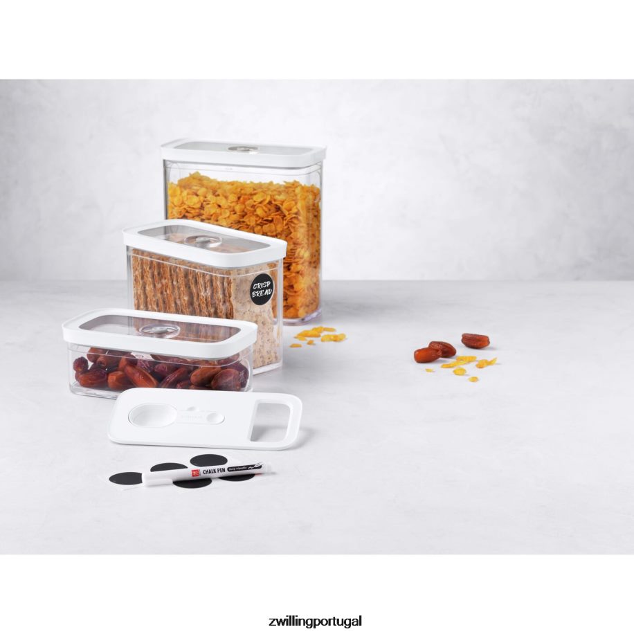 Zwilling cozinha 442PVP460 conjunto de recipientes para cubos Fresh & Save, m / 5 peças, branco transparente