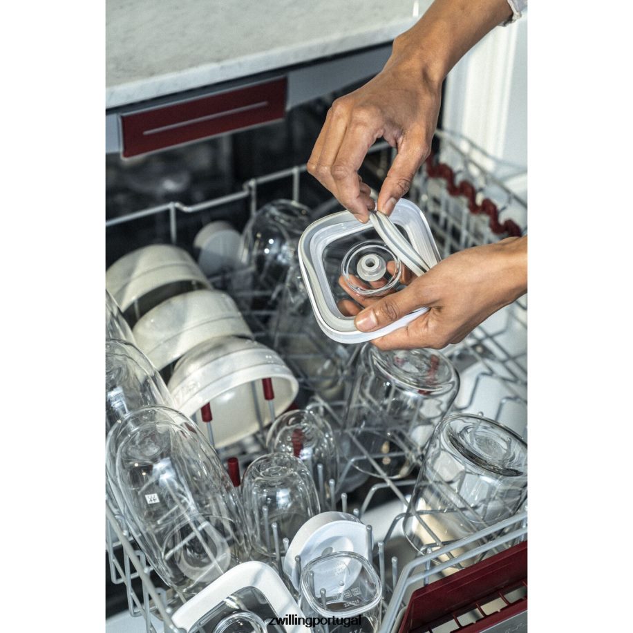 Zwilling cozinha 442PVP460 conjunto de recipientes para cubos Fresh & Save, m / 5 peças, branco transparente