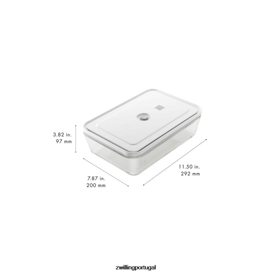 Zwilling cozinha 442PVP461 prato para gratinado a vácuo Fresh & Save, vidro, cinza