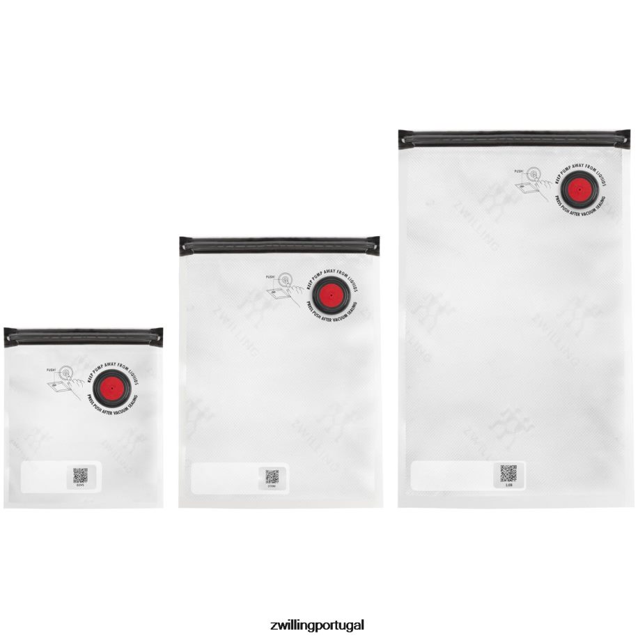 Zwilling cozinha 442PVP464 conjunto de saco de vácuo fresco e salvo s/m/l / 10 unidades, plástico