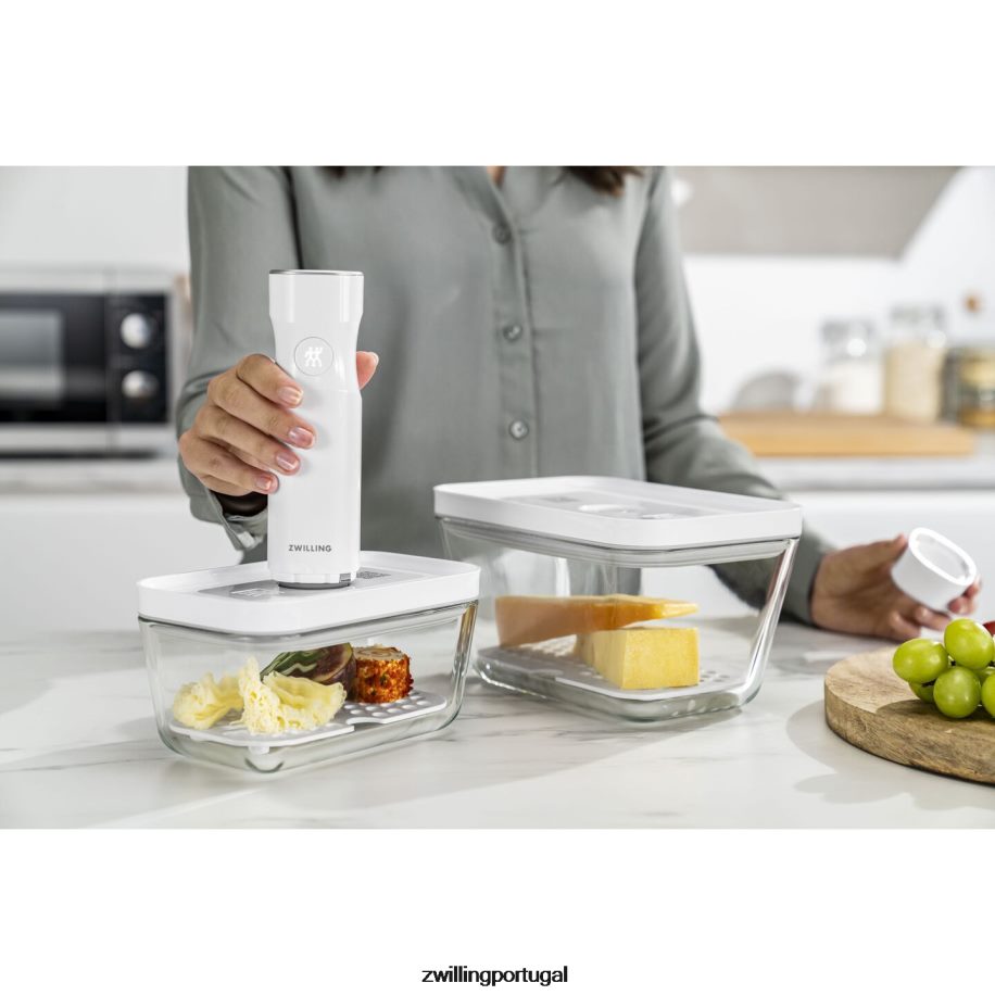 Zwilling cozinha 442PVP466 conjunto de bandeja coletora Fresh & Save para recipientes de vidro, m/l / 2 unidades