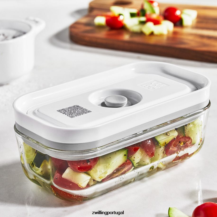 Zwilling cozinha 442PVP467 Fresh & Save s / Recipiente a vácuo pequeno de 2 peças, vidro, cinza