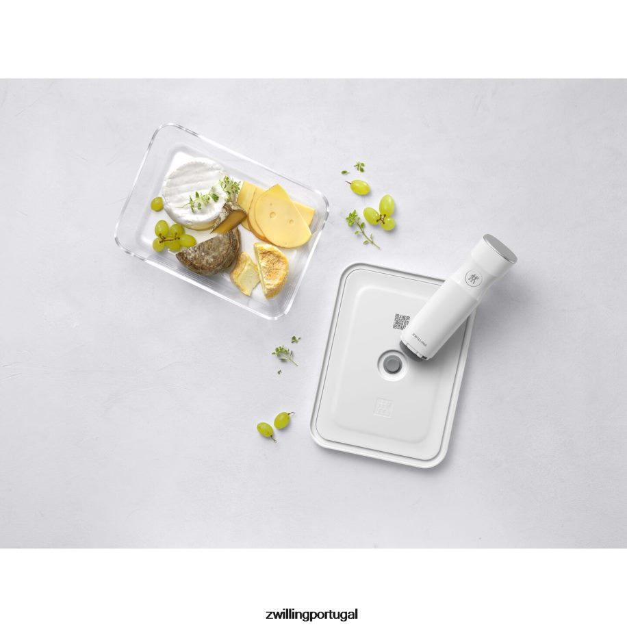 Zwilling cozinha 442PVP472 refrigerador a vácuo fresco e salvo, vidro, cinza