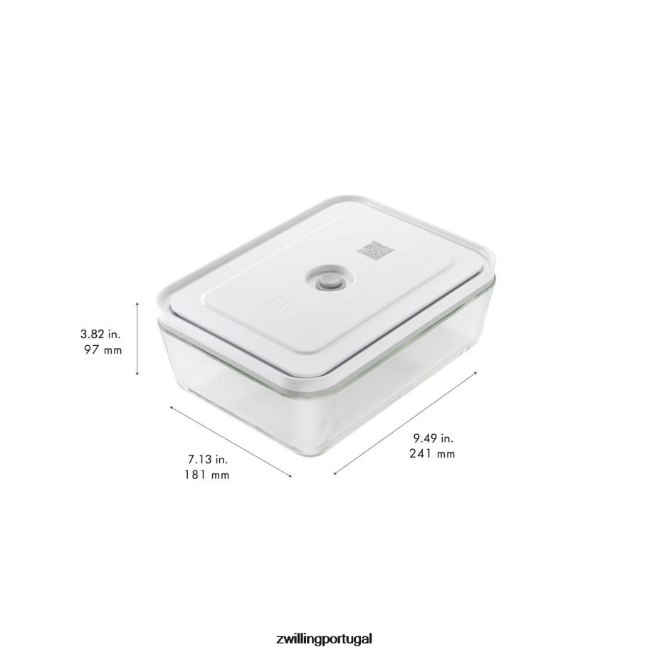 Zwilling cozinha 442PVP472 refrigerador a vácuo fresco e salvo, vidro, cinza