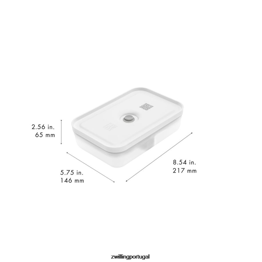 Zwilling cozinha 442PVP473 Fresh & save l lancheira plana a vácuo, plástico, cinza semitransparente
