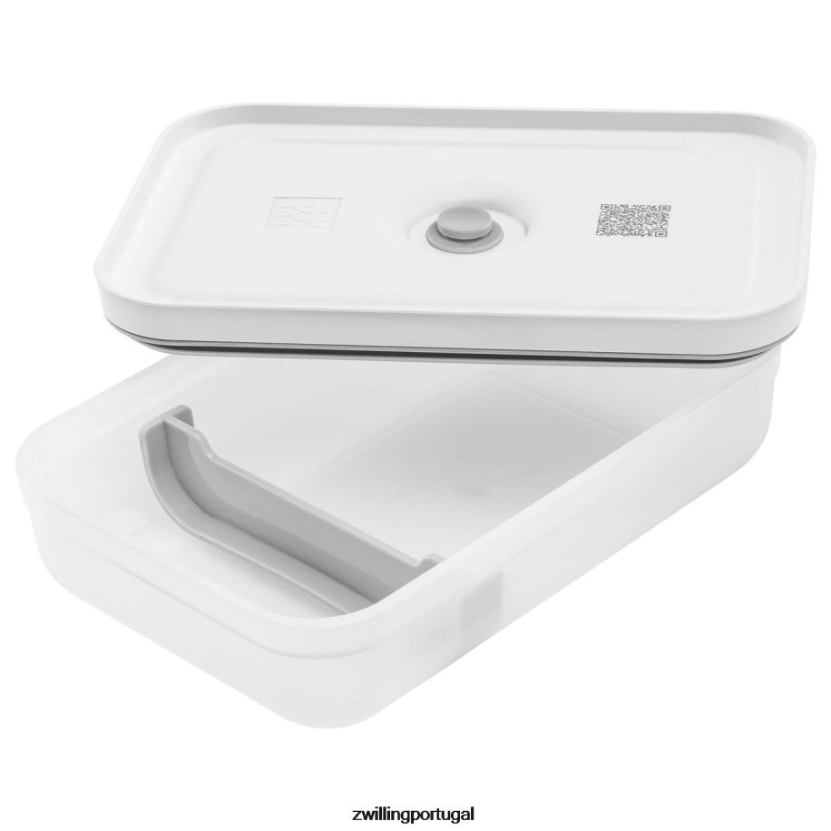 Zwilling cozinha 442PVP473 Fresh & save l lancheira plana a vácuo, plástico, cinza semitransparente