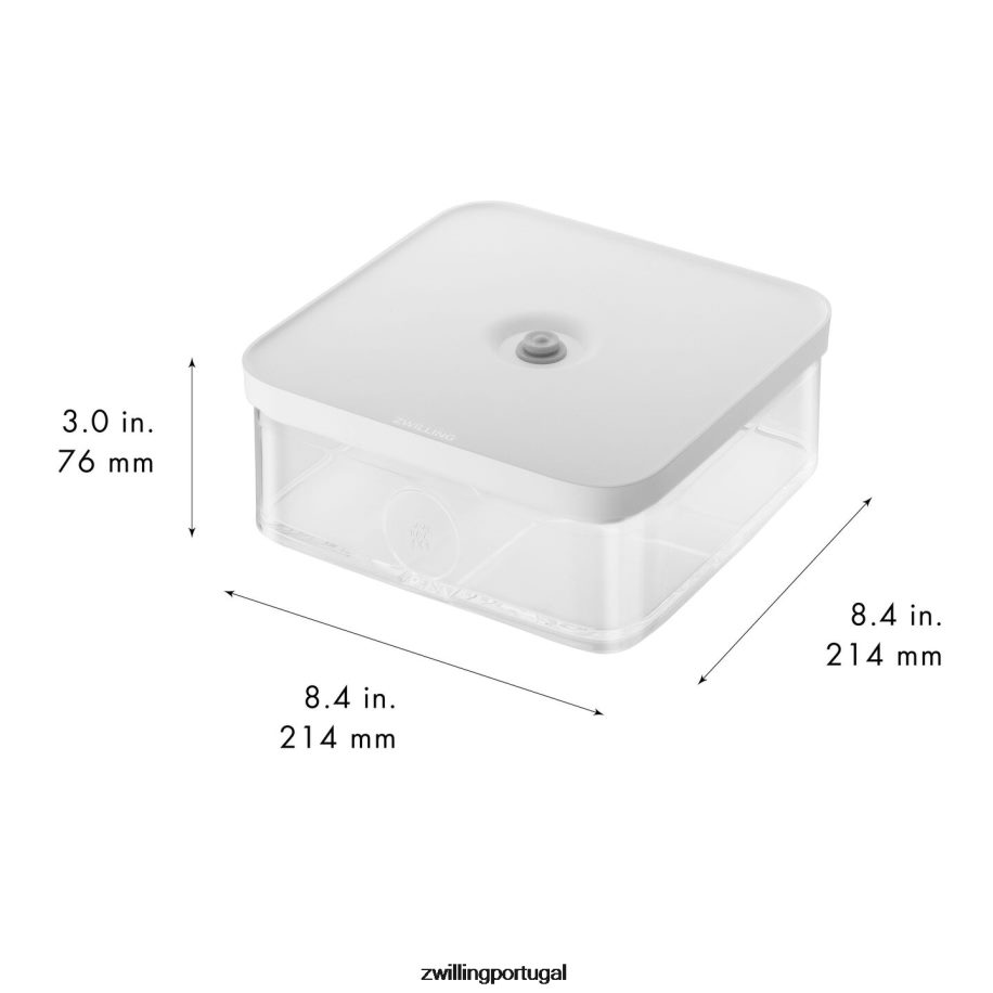 Zwilling cozinha 442PVP475 recipiente de cubo fresco e salvo l, 1,75 qt, branco transparente