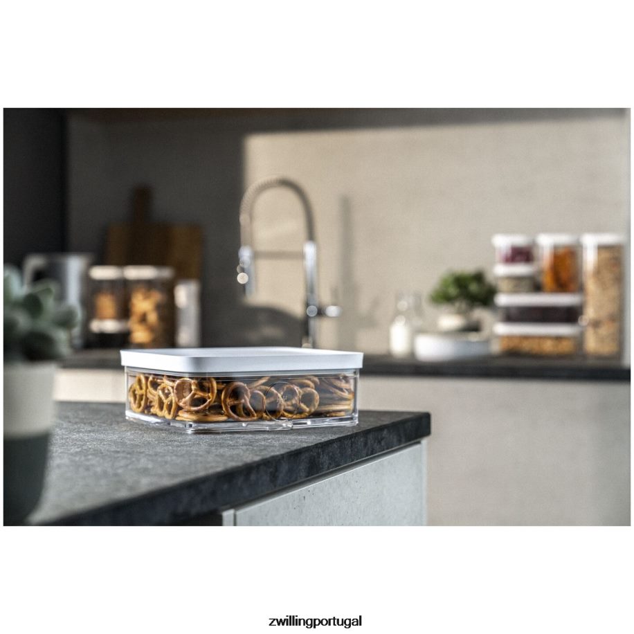 Zwilling cozinha 442PVP475 recipiente de cubo fresco e salvo l, 1,75 qt, branco transparente