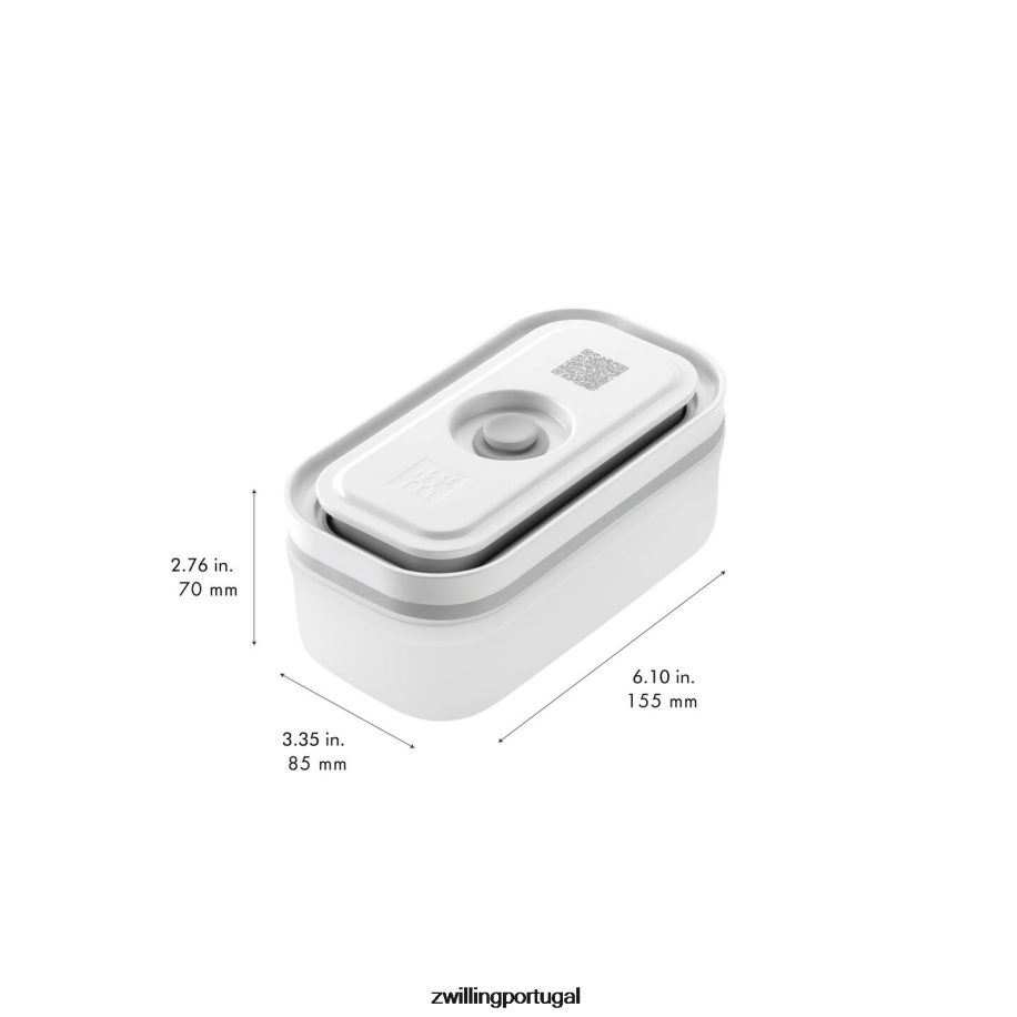 Zwilling cozinha 442PVP476 Fresh & Save s/m/l / Recipiente a vácuo de 3 peças, plástico, cinza semitransparente