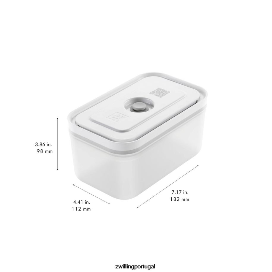 Zwilling cozinha 442PVP476 Fresh & Save s/m/l / Recipiente a vácuo de 3 peças, plástico, cinza semitransparente