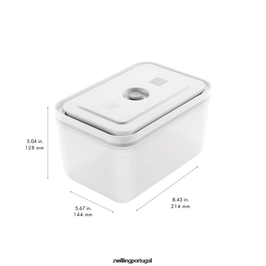 Zwilling cozinha 442PVP476 Fresh & Save s/m/l / Recipiente a vácuo de 3 peças, plástico, cinza semitransparente