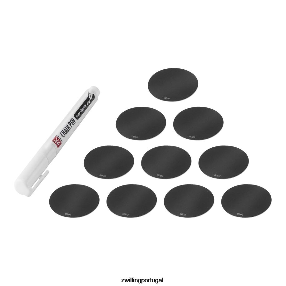 Zwilling cozinha 442PVP480 Conjunto de etiquetas de silicone em cubo Fresh & Save com marcador de giz, 11 peças