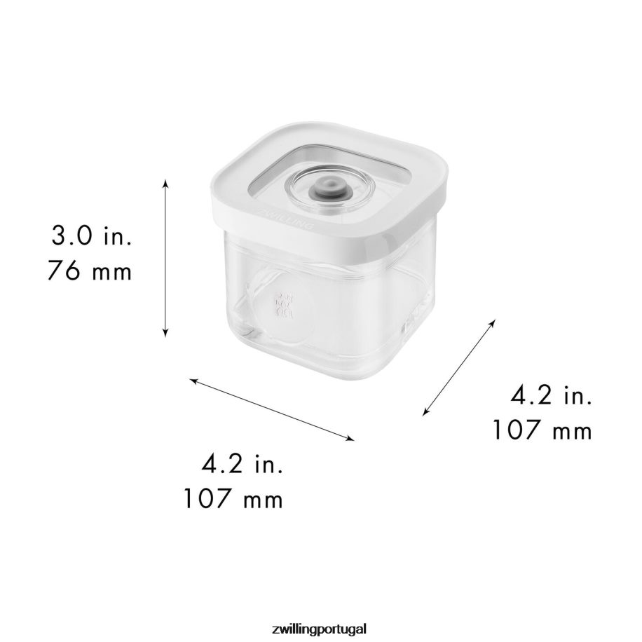 Zwilling cozinha 442PVP481 recipientes para cubos frescos e salvos, 0,35 qt, branco transparente