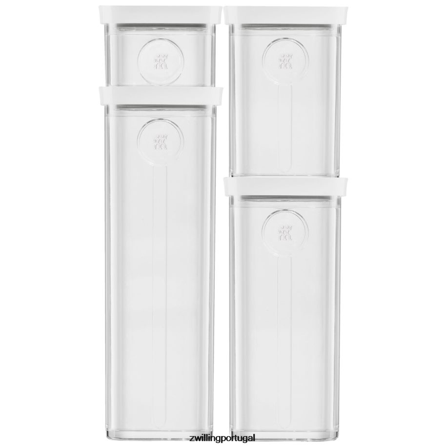 Zwilling cozinha 442PVP481 recipientes para cubos frescos e salvos, 0,35 qt, branco transparente