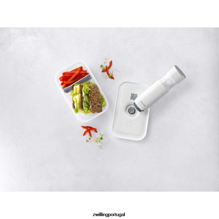 Zwilling cozinha 442PVP483 lancheira a vácuo Fresh & Save m, plástico, cinza semitransparente