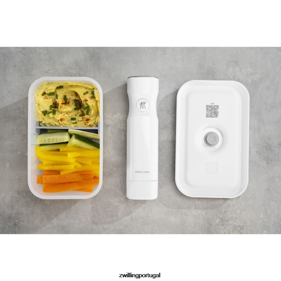 Zwilling cozinha 442PVP483 lancheira a vácuo Fresh & Save m, plástico, cinza semitransparente