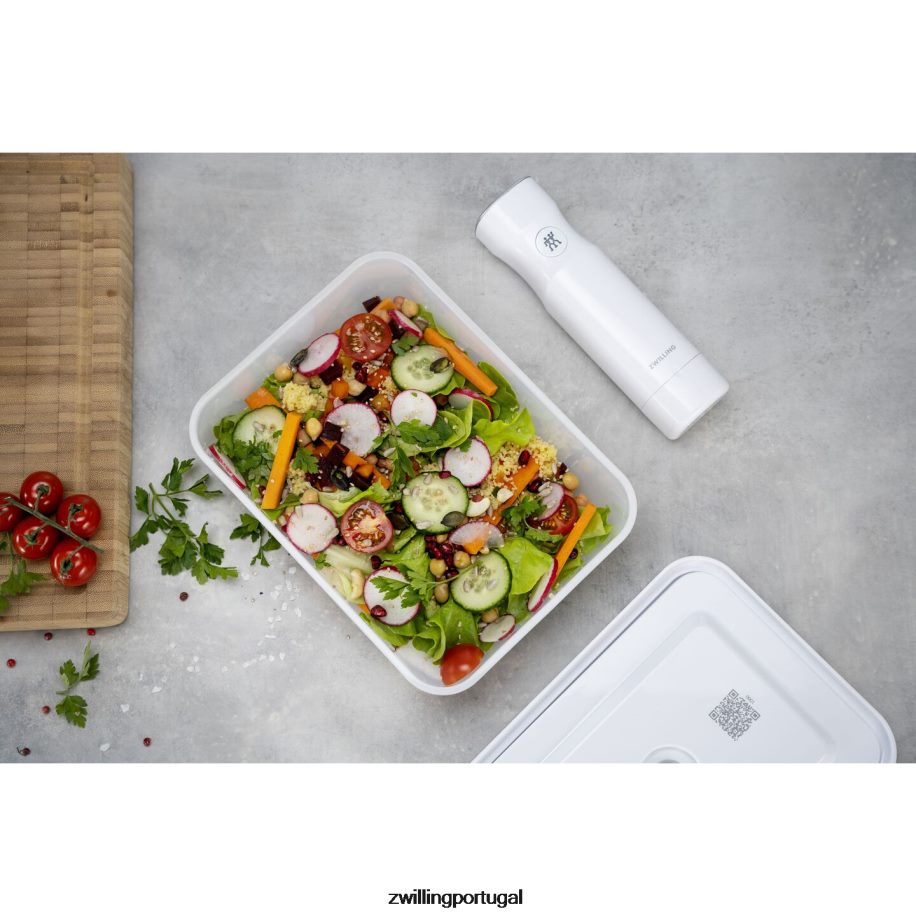 Zwilling cozinha 442PVP486 recipiente refrigerador a vácuo Fresh & Save, plástico, cinza semitransparente