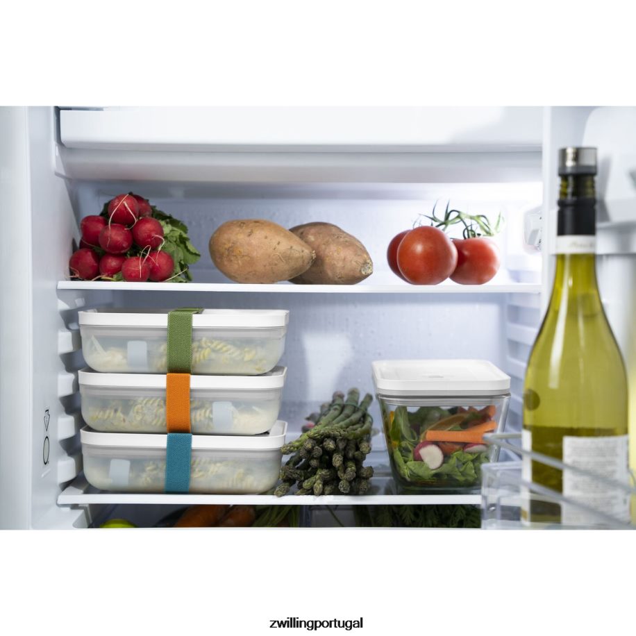 Zwilling cozinha 442PVP488 Conjunto de acessórios para vácuo Fresh & Save, faixas elásticas, 3 peças