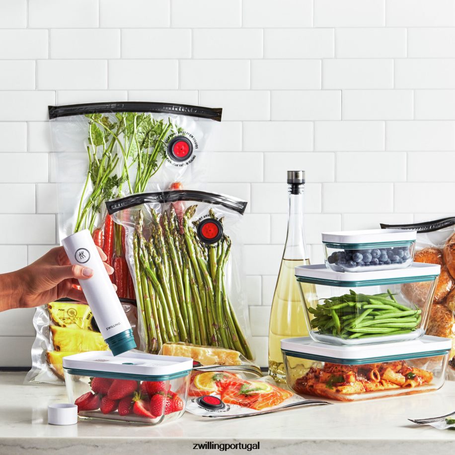 Zwilling cozinha 442PVP489 conjunto inicial de vácuo de vidro fresco e salvo, 16 peças