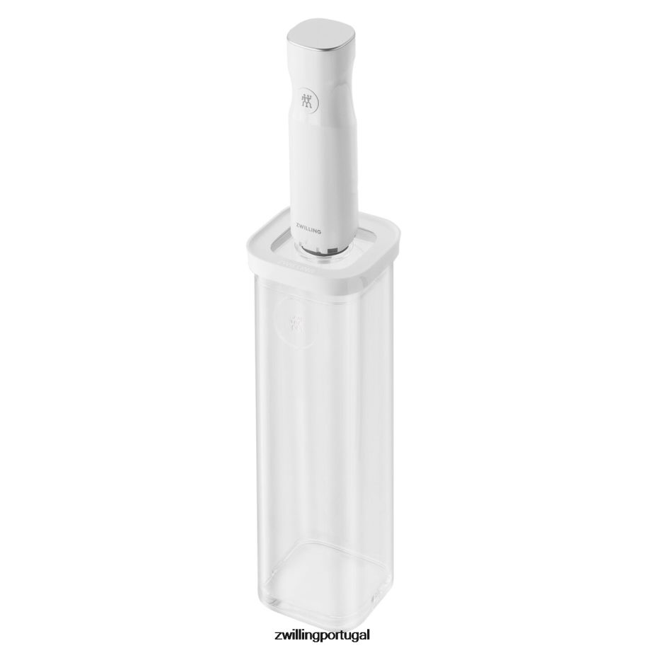 Zwilling cozinha 442PVP490 conjunto de recipientes de cubos frescos e salvos 4s, 1,75 qt, branco transparente