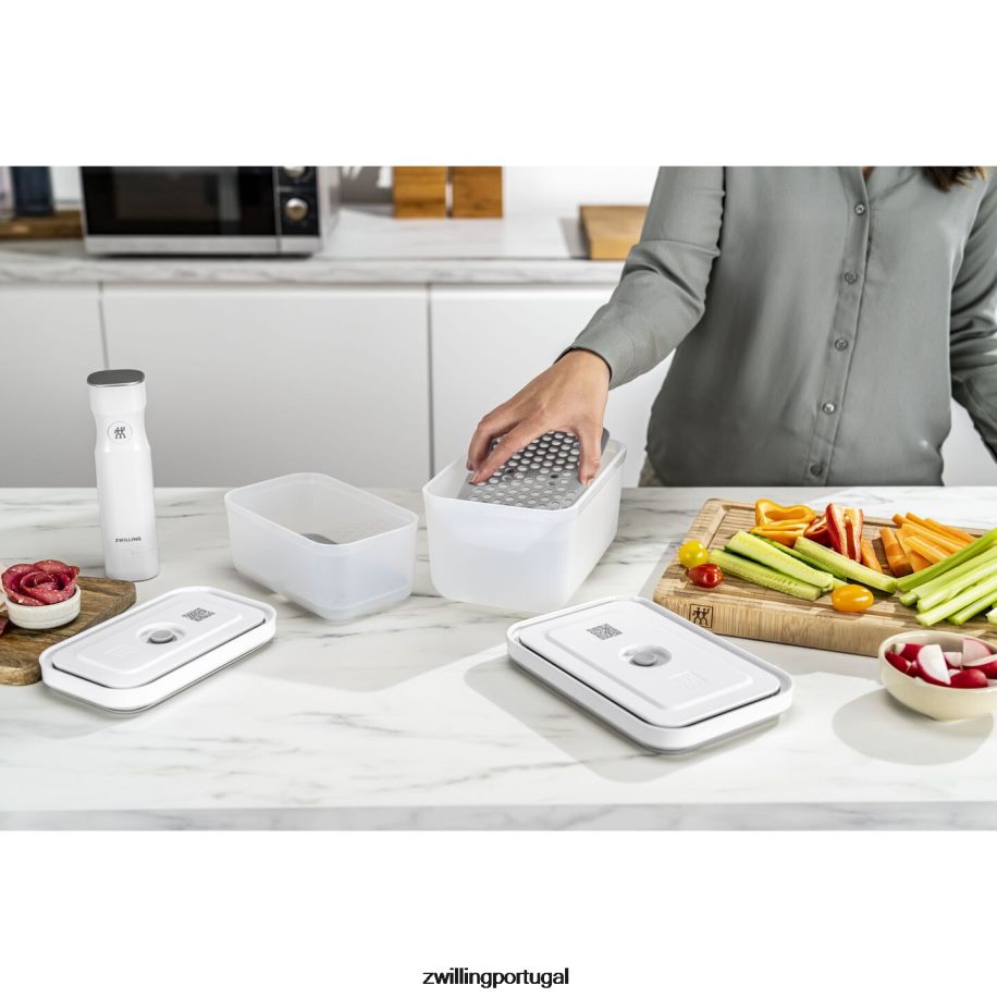 Zwilling cozinha 442PVP494 conjunto de bandeja coletora Fresh & Save para recipientes de plástico, m/l / 2 unidades