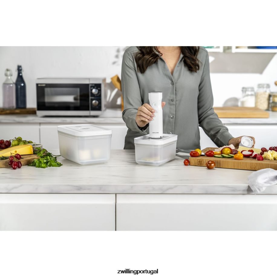 Zwilling cozinha 442PVP494 conjunto de bandeja coletora Fresh & Save para recipientes de plástico, m/l / 2 unidades