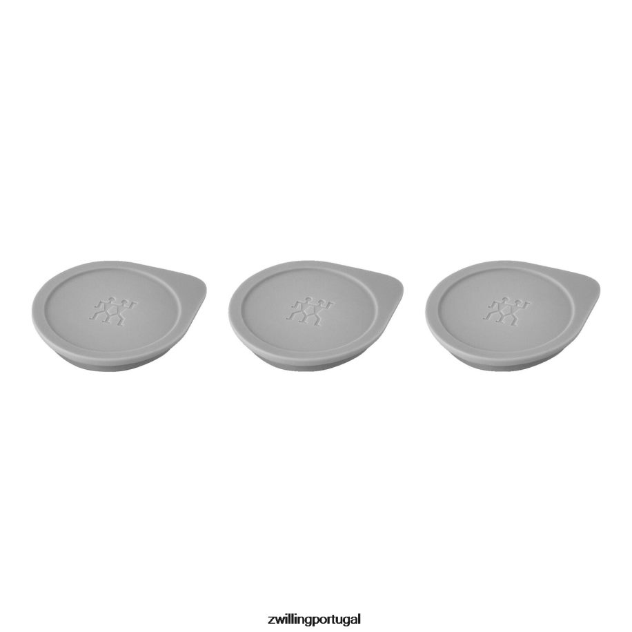 Zwilling cozinha 442PVP496 conjunto de posicionador de etiqueta de cubo fresco e salvo, 3 peças, cinza