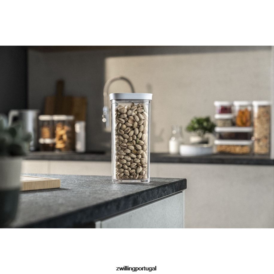 Zwilling cozinha 442PVP499 recipiente de cubo fresco e salvo 3s, 1,25 qt, branco transparente