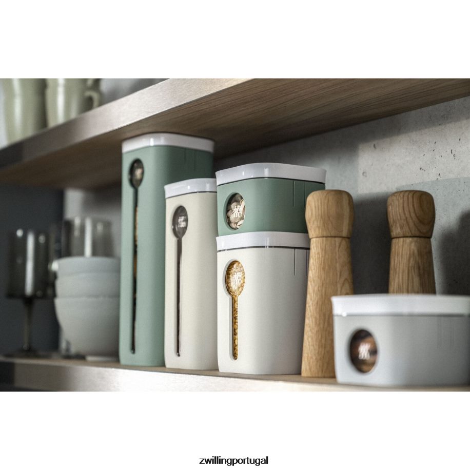 Zwilling cozinha 442PVP499 recipiente de cubo fresco e salvo 3s, 1,25 qt, branco transparente