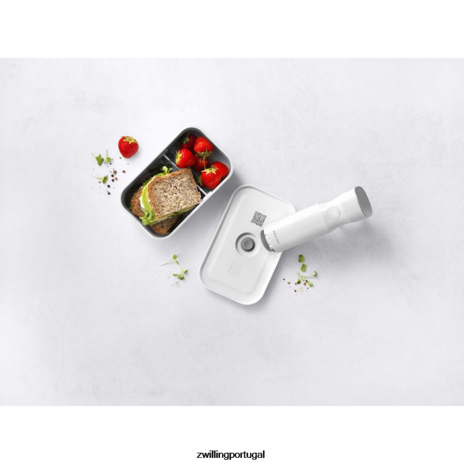 Zwilling cozinha 442PVP504 lancheira a vácuo Fresh & Save m, plástico, branco-cinza