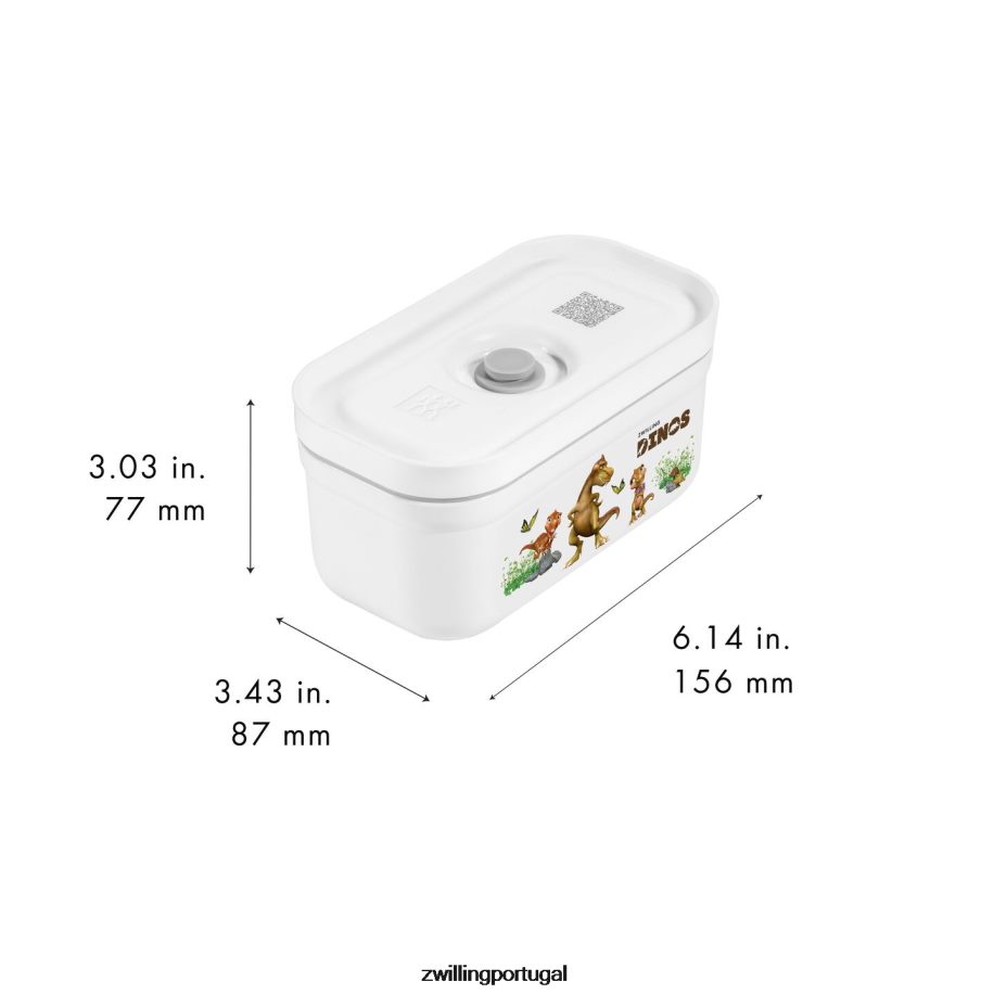 Zwilling cozinha 442PVP511 lancheira a vácuo Fresh & Save S Dinos, plástico, branco-cinza