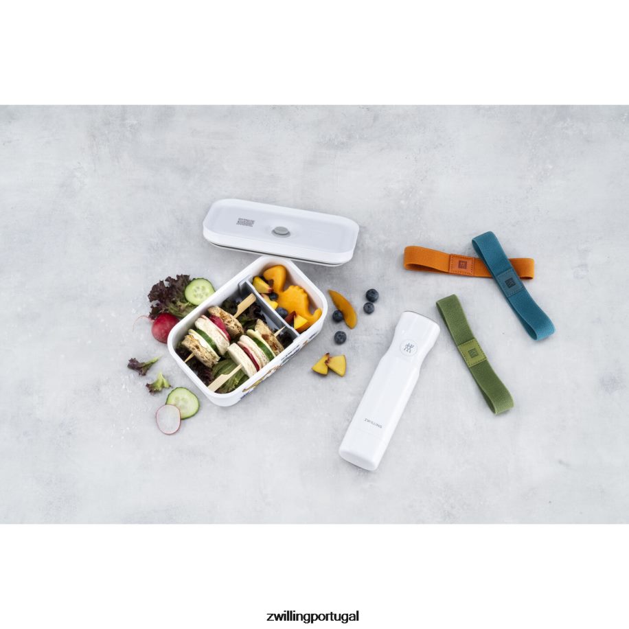 Zwilling cozinha 442PVP512 Fresh & save m dinos lancheira a vácuo, plástico, branco-cinza