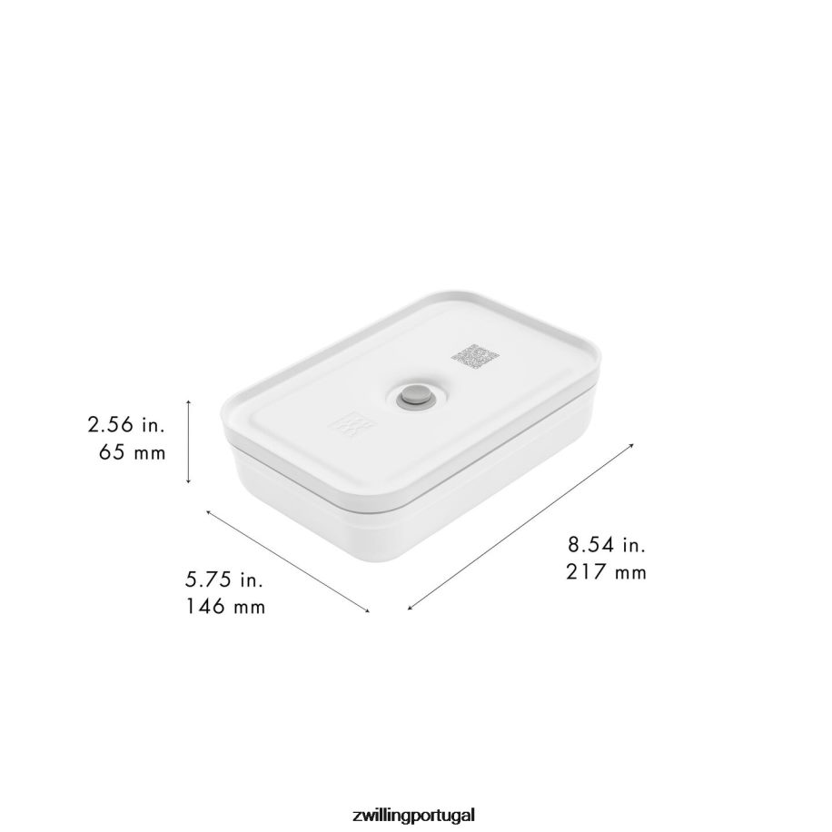 Zwilling cozinha 442PVP514 Fresh & save l lancheira plana a vácuo, plástico, branco-cinza