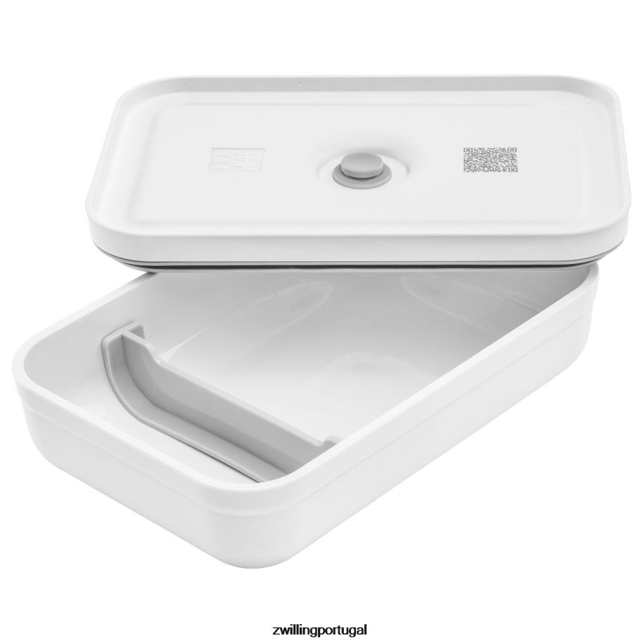 Zwilling cozinha 442PVP514 Fresh & save l lancheira plana a vácuo, plástico, branco-cinza