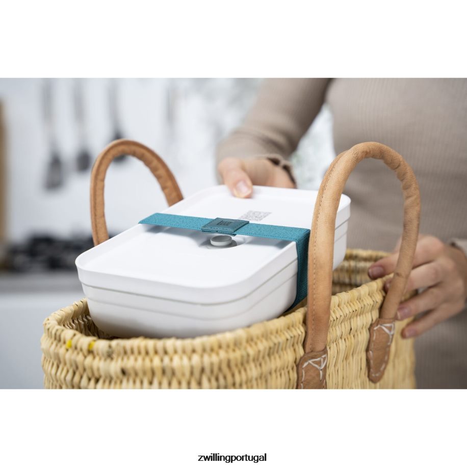 Zwilling cozinha 442PVP514 Fresh & save l lancheira plana a vácuo, plástico, branco-cinza