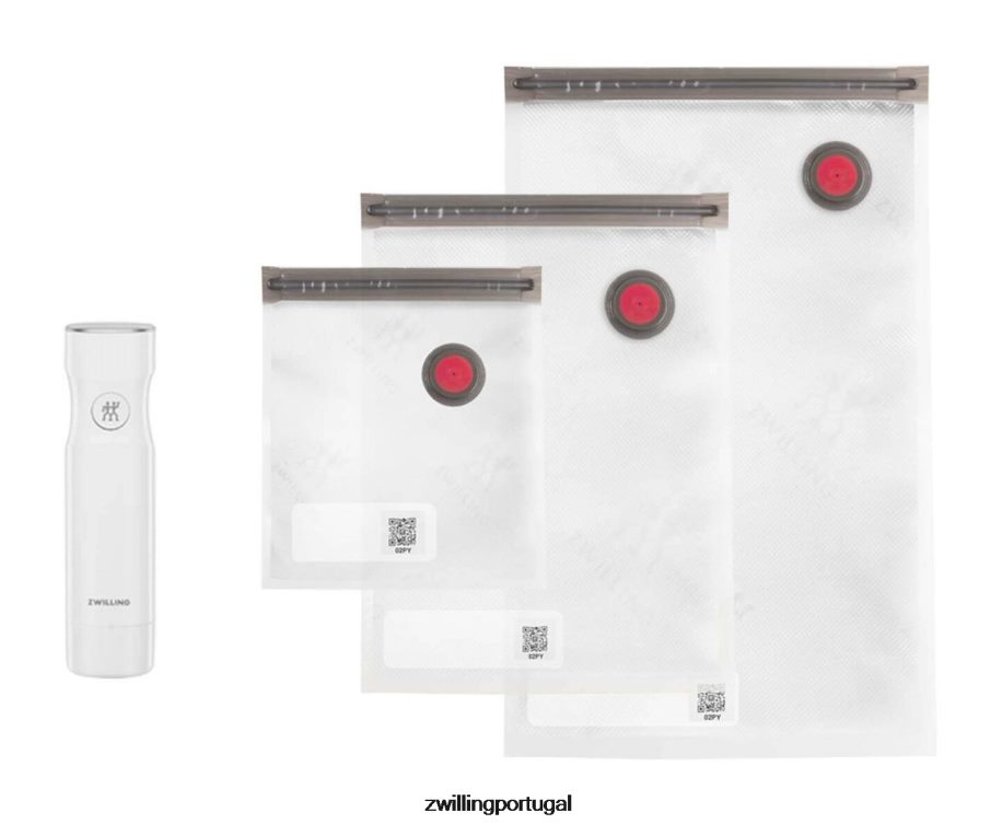 Zwilling cozinha 442PVP524 conjunto de bomba e saco Fresh & Save, s/m/l / 4 unidades, branco