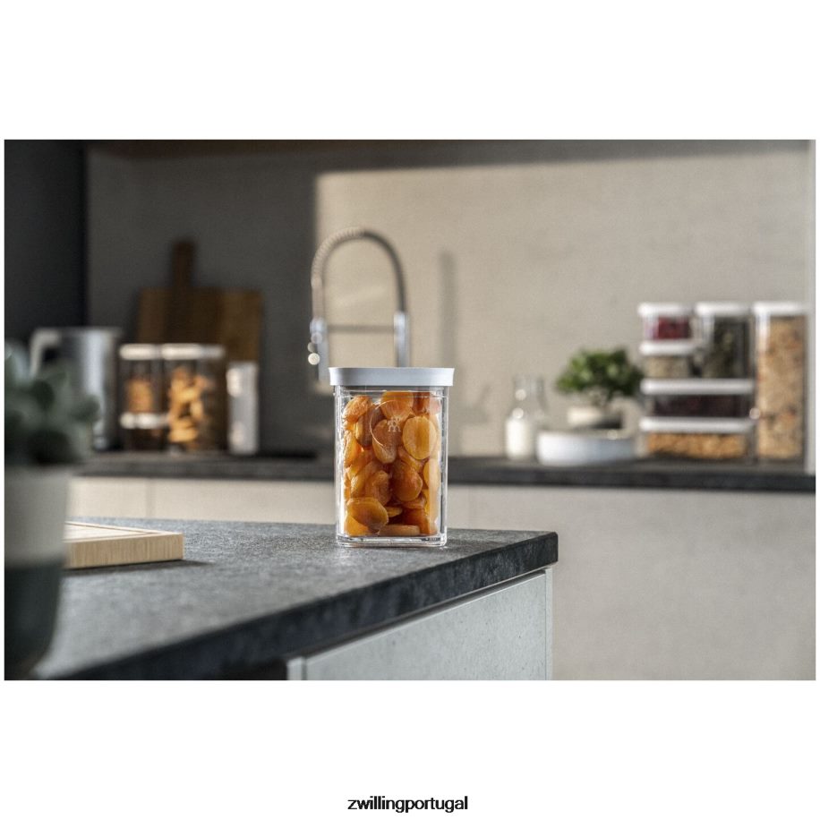 Zwilling cozinha 442PVP526 recipiente de cubo fresco e salvo 2s, 0,875 qt, branco transparente