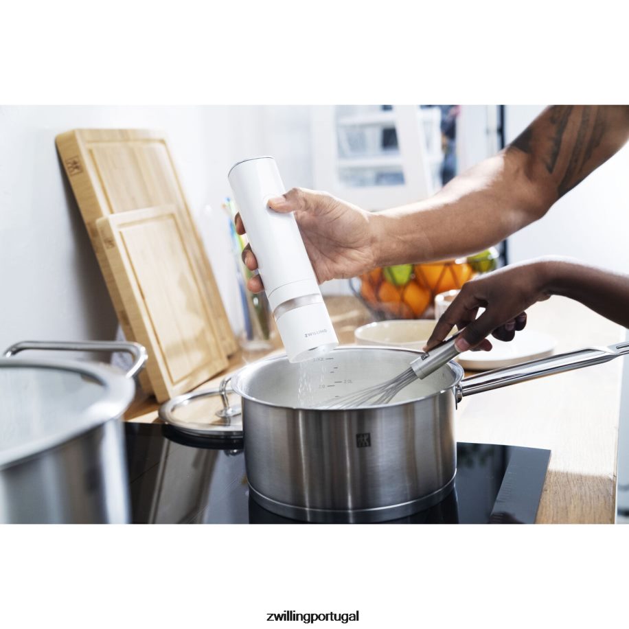 Zwilling cozinha 442PVP550 moinho elétrico de sal/pimenta enfinigy, branco