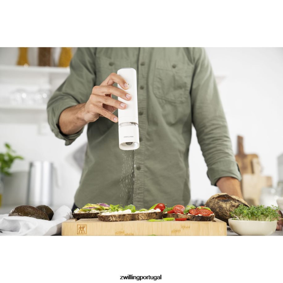 Zwilling cozinha 442PVP550 moinho elétrico de sal/pimenta enfinigy, branco