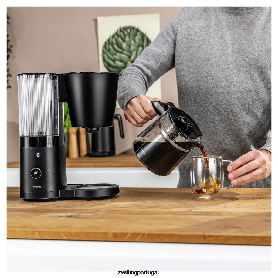Zwilling cozinha 442PVP546 cafeteira enfinigy 1,5 l / 48 onças preta fosca