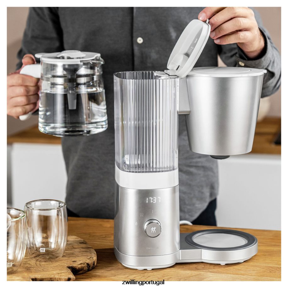Zwilling cozinha 442PVP547 cafeteira enfinigy 1,5 l / 48 onças prata