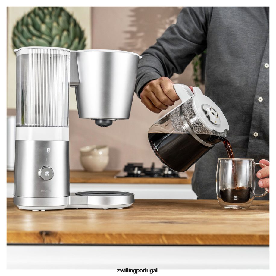 Zwilling cozinha 442PVP547 cafeteira enfinigy 1,5 l / 48 onças prata