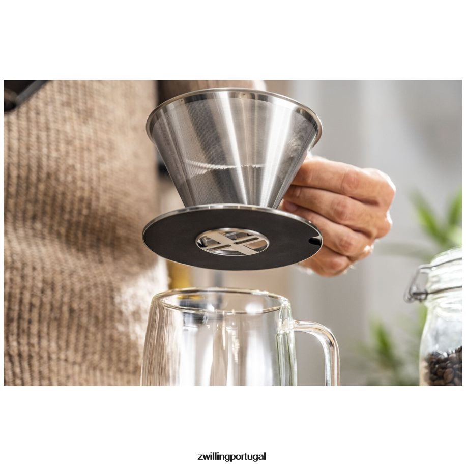 Zwilling cozinha 442PVP574 café despeje sobre o gotejador de café, aço inoxidável 18/10