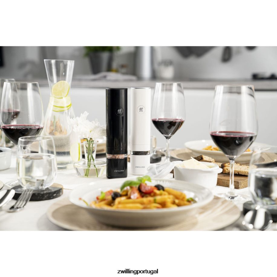 Zwilling elétrica 442PVP539 Conjunto de moinho elétrico de sal/pimenta enfinigy, 2 peças